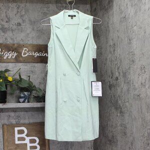 NEW City Studio Juniors Sleeveless Button-Front Dress 1750SU4AT1 Mint Green S